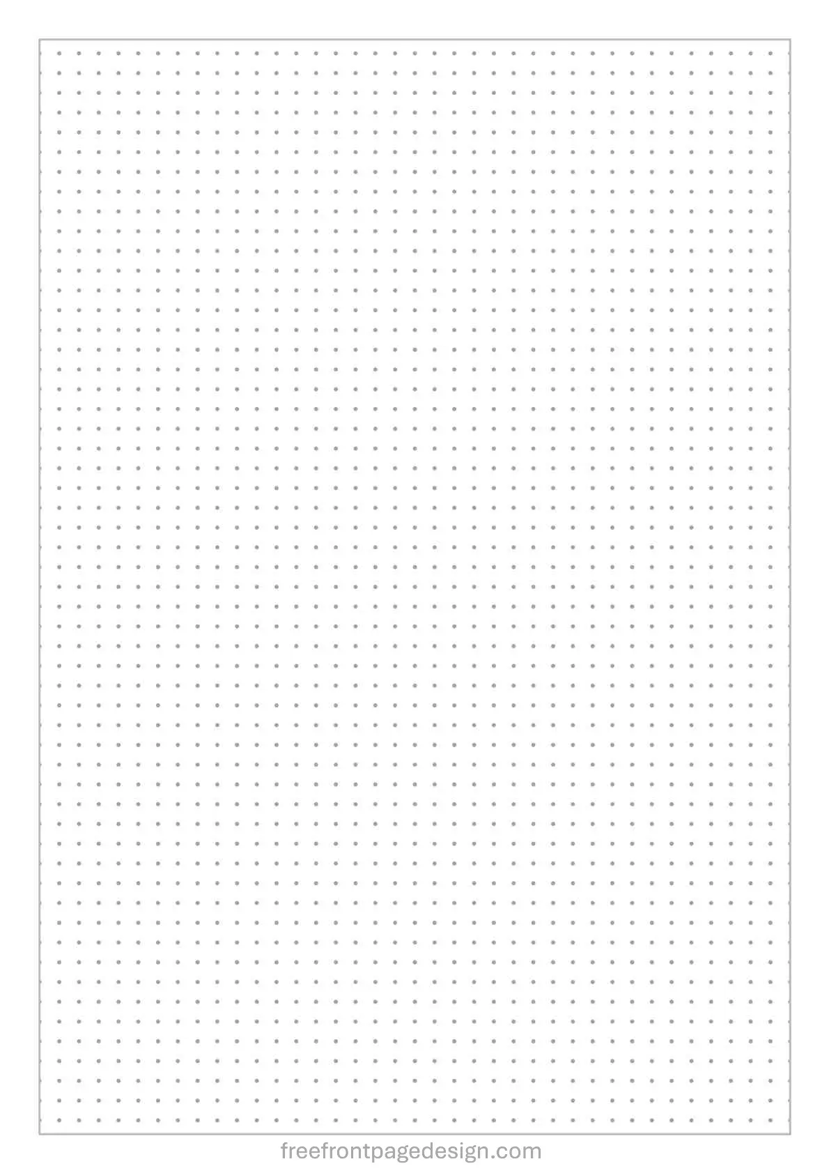 Light grey 5mm dot grid paper sample used for bullet journaling and hand lettering on A4 paper