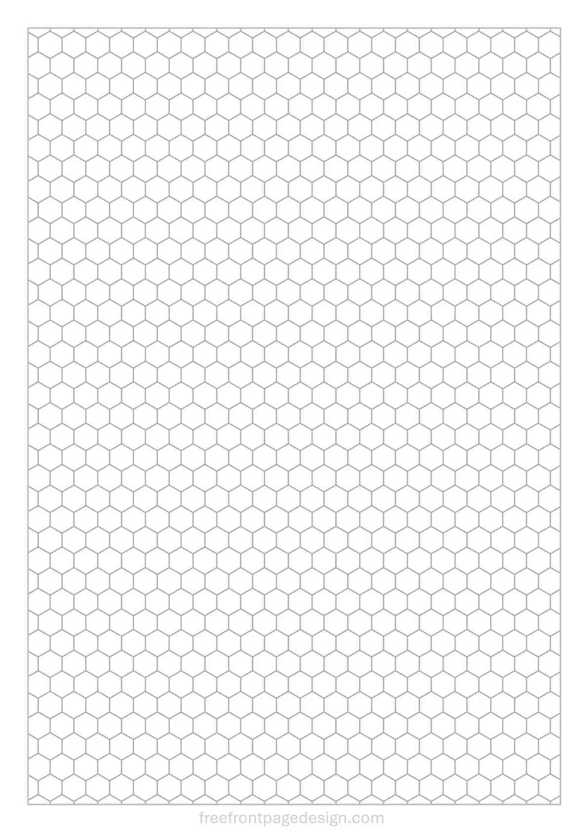 Custom hexagonal grid paper with small hexes for drawing organic chemistry structures and benzene rings