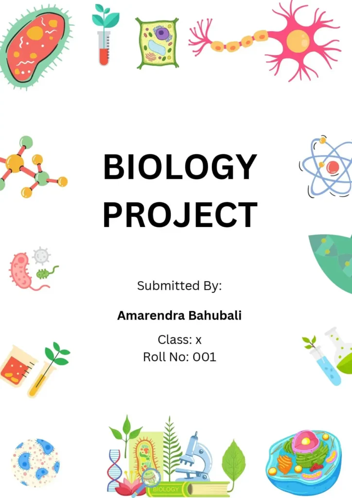 Free Science Project Front Page Design [Download MS Word Template]