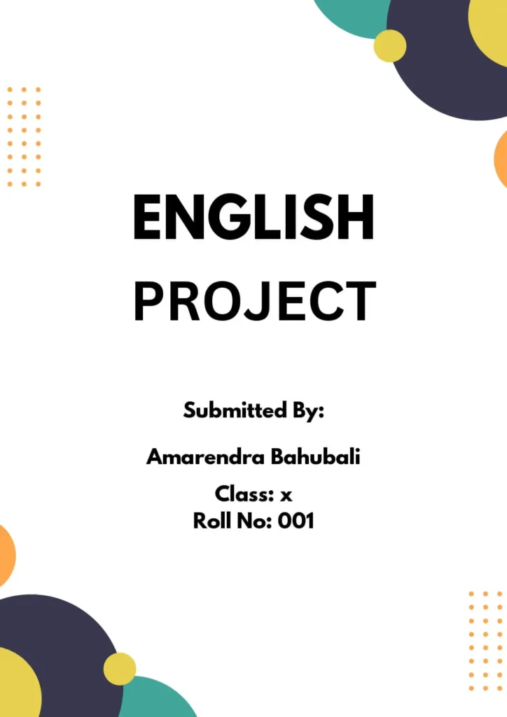English project front page design 3