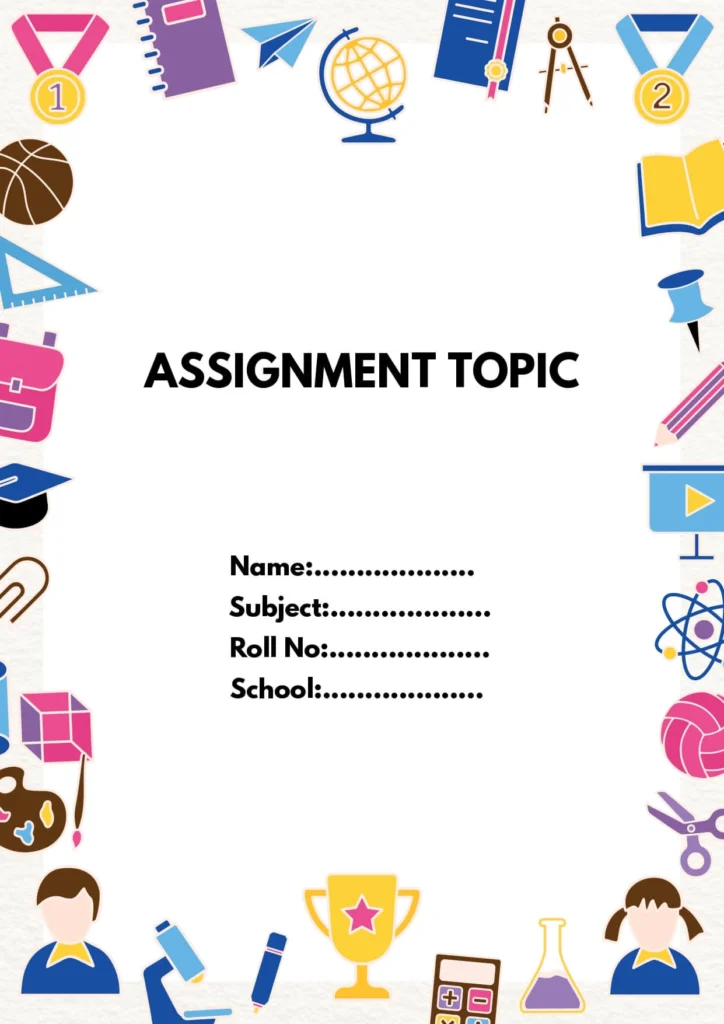 how to design the front page of an assignment