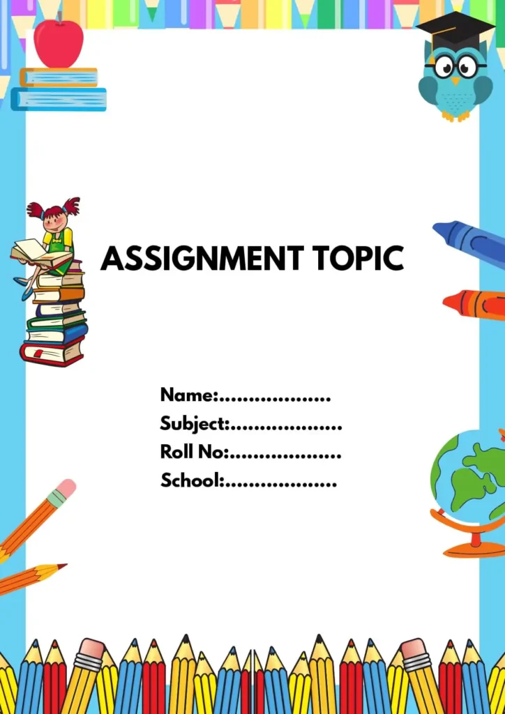 Front page design of Assignment