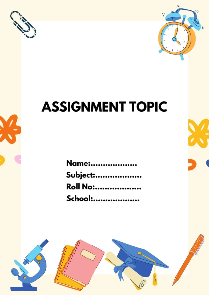 Front page design of Assignment