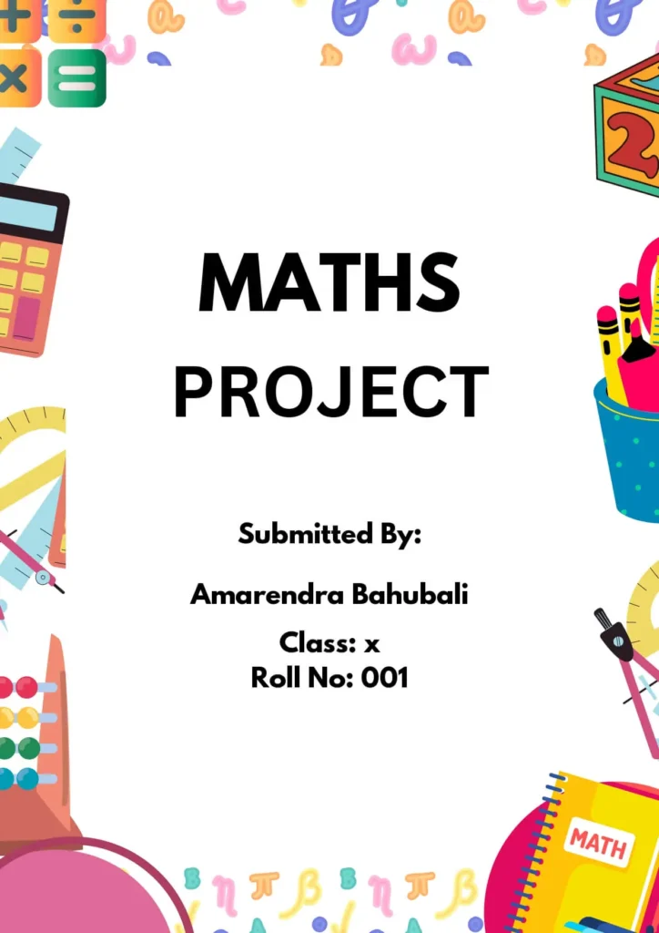 Front Page Design For Math Project