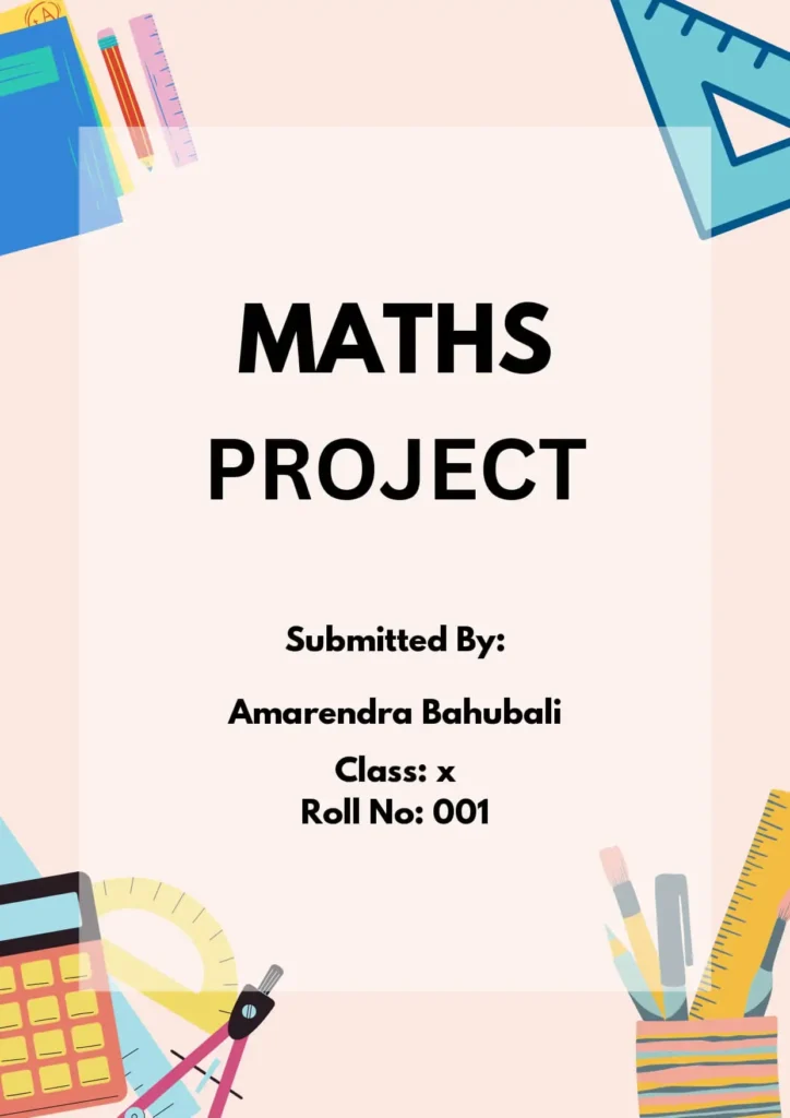 Front Page Design For Math Project