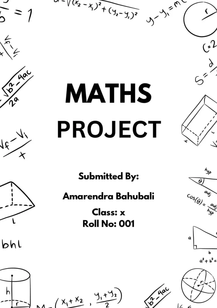 Front Page Design For Math Project