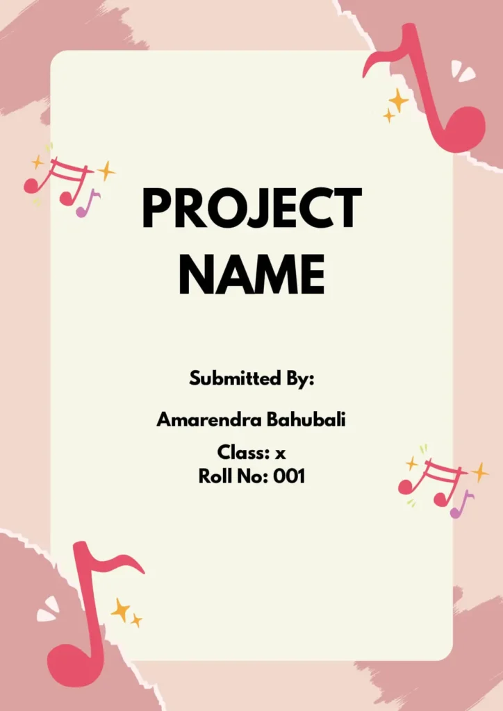 Front Page Design For Music Project