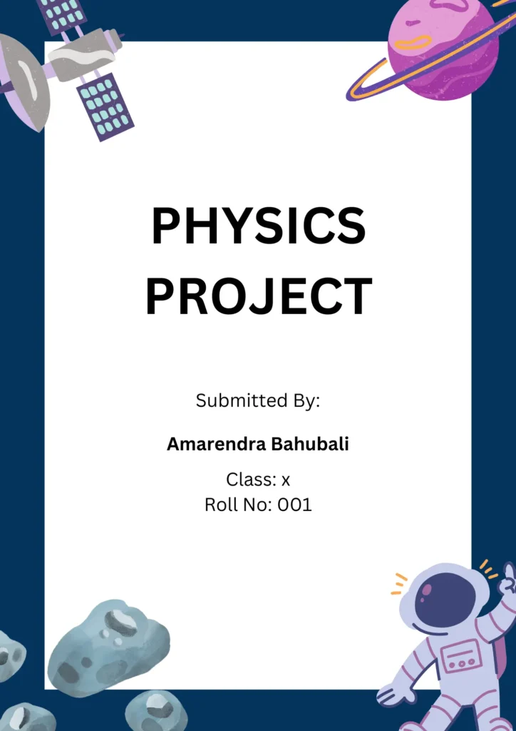 physics project front page design 2