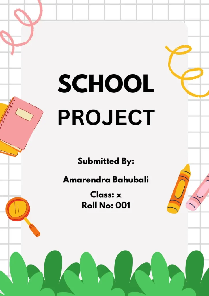 School Project Front Page Design