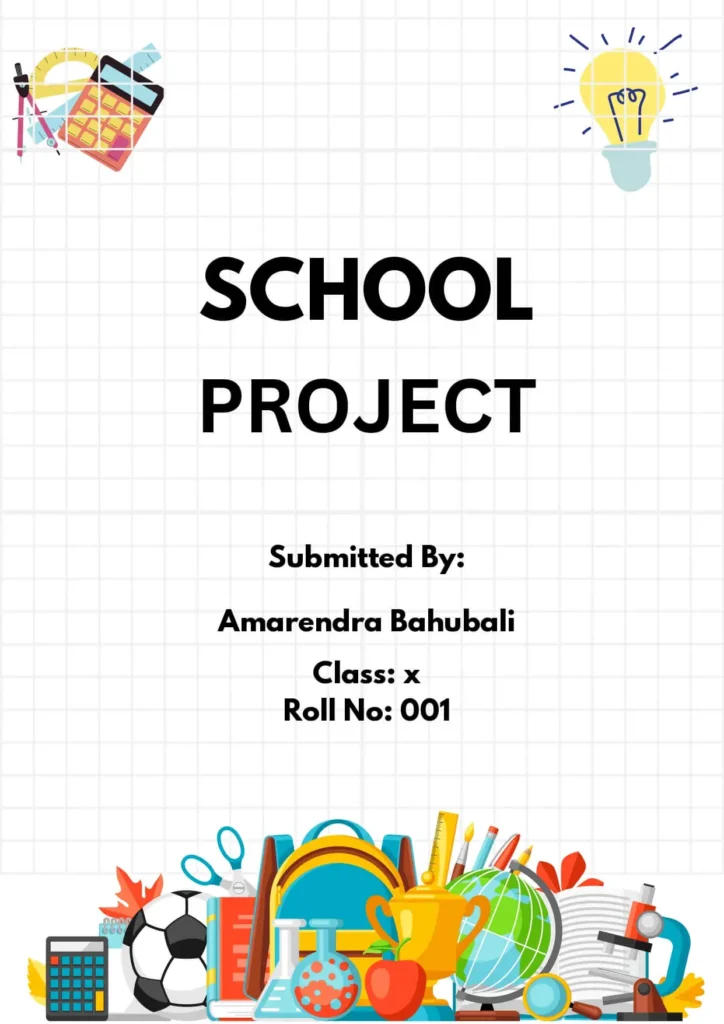 School Project Front Page Design