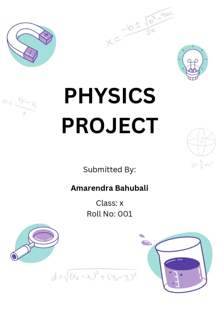 Front Page Design For Physics Project and Assignment 1