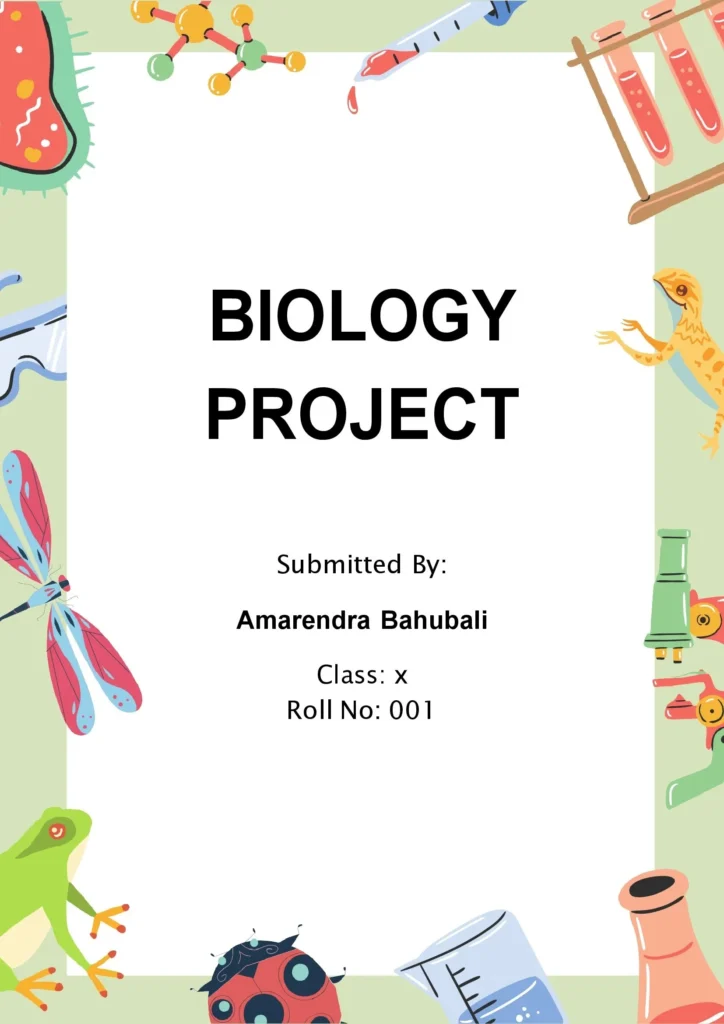 Biology project front page design 10