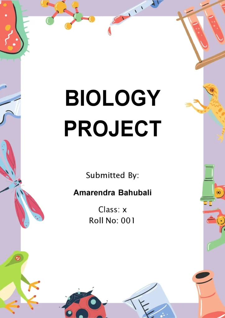 Biology project front page design 11