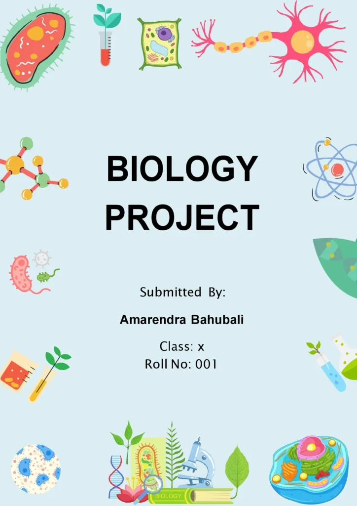 Biology project front page design 2