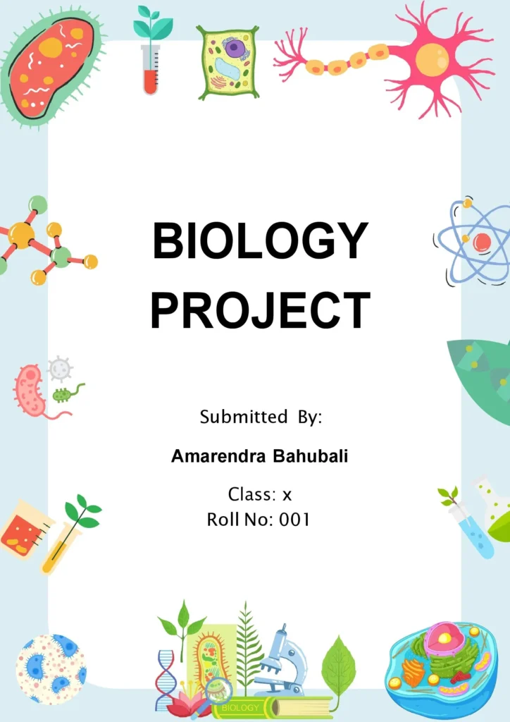 Biology project front page design 3