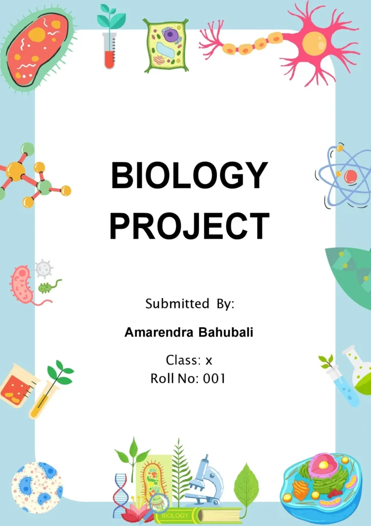 Biology project front page design 7