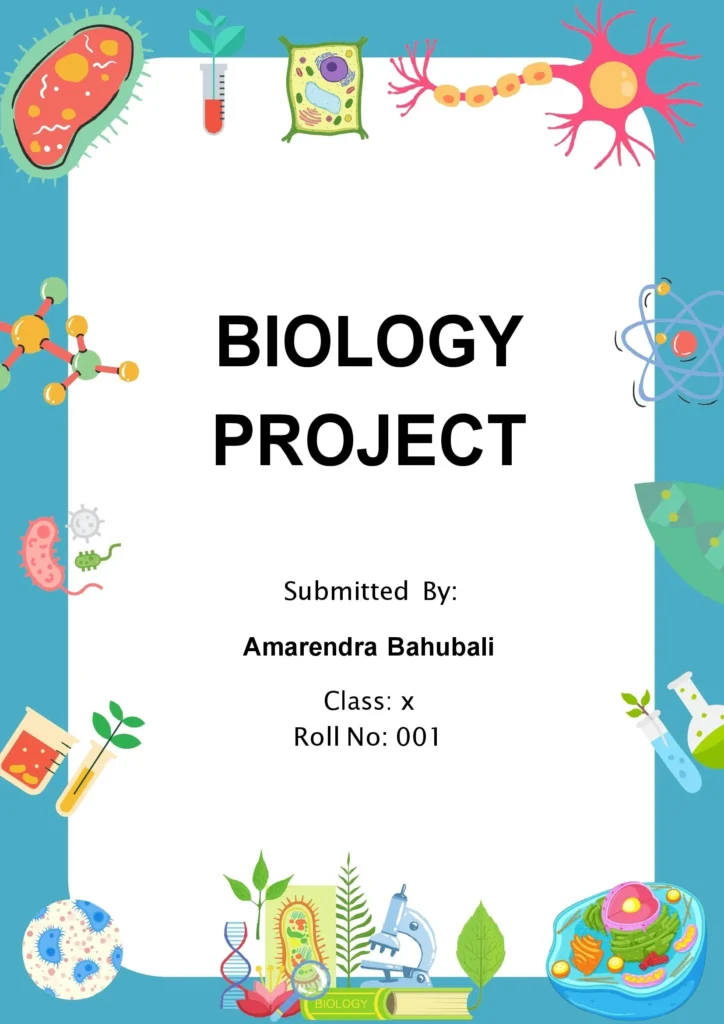 Biology project front page design 9