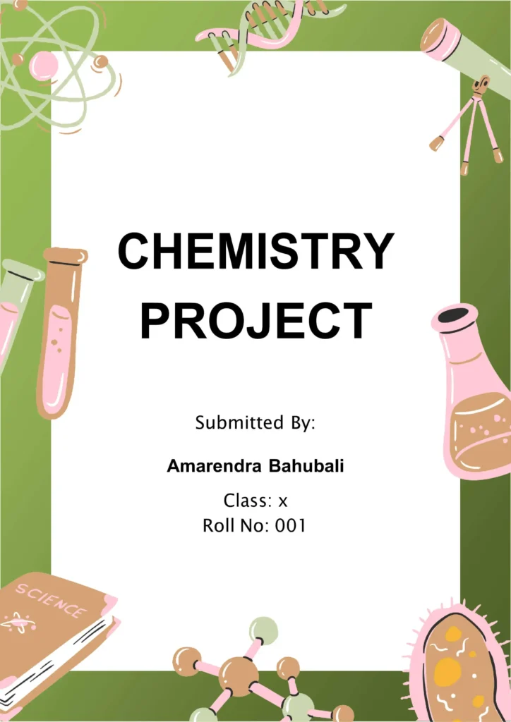 chemistry project front page design 1