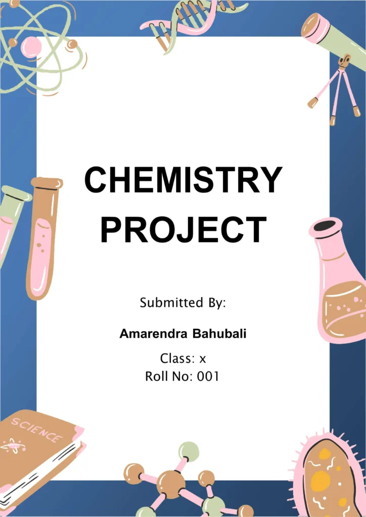 chemistry project front page design 2