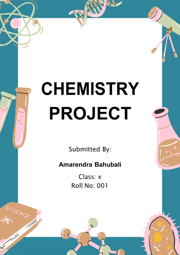 chemistry project front page design 3