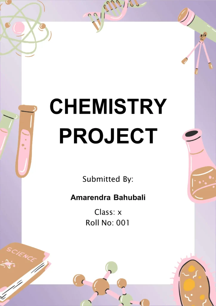 chemistry project front page design 4