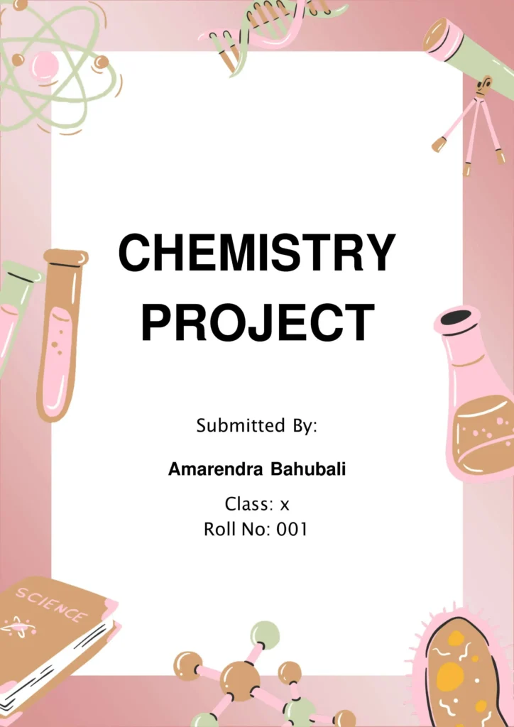 chemistry project front page design 7