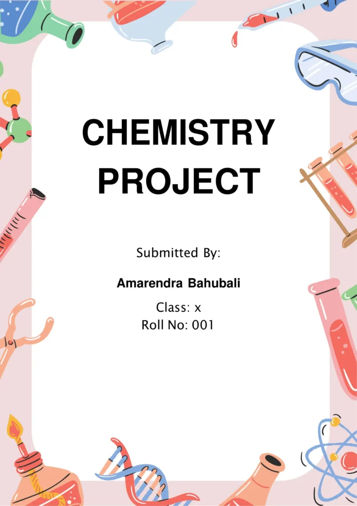 chemistry project front page design 10