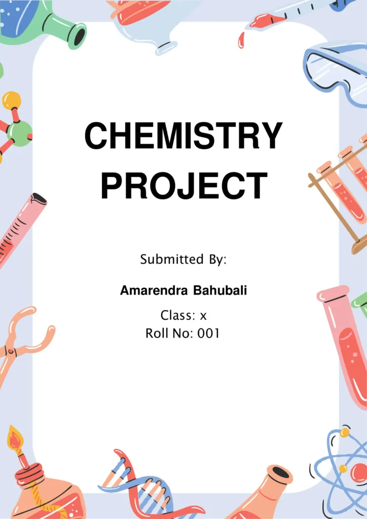 chemistry project front page design 11