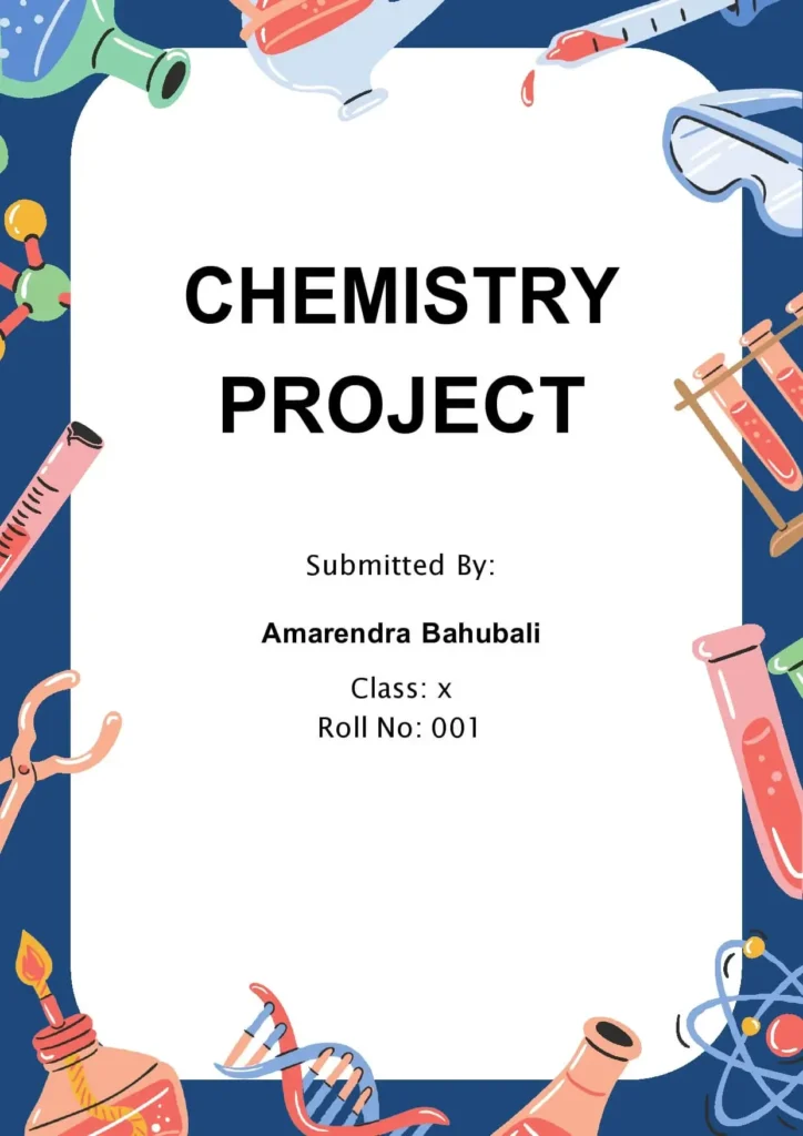chemistry project front page design 13