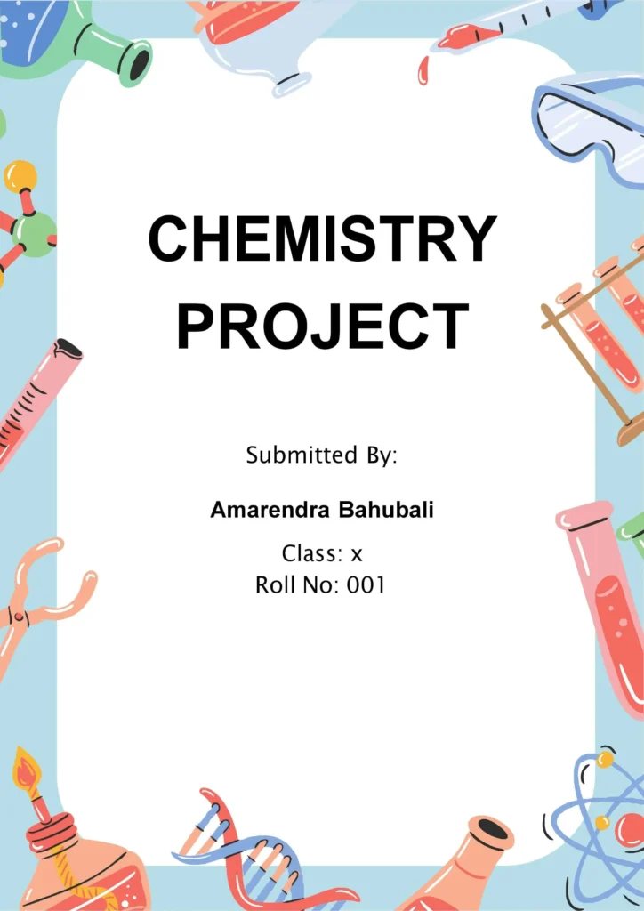 chemistry project front page design 14