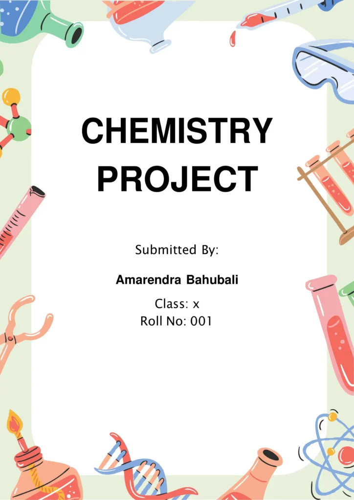chemistry project front page design 9