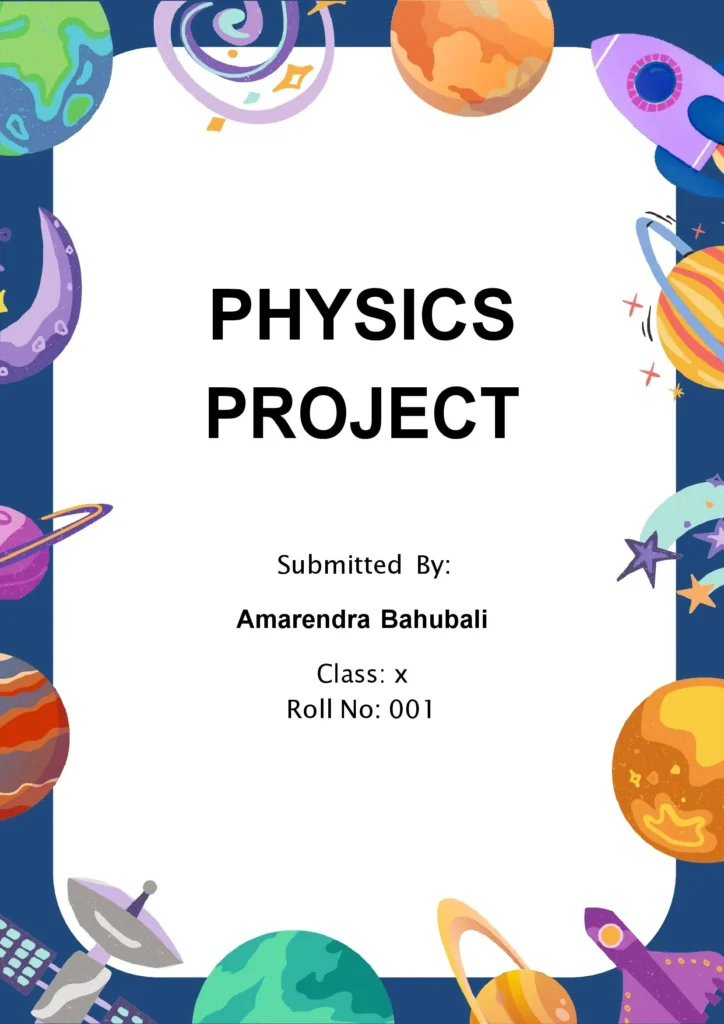physics project front page 10