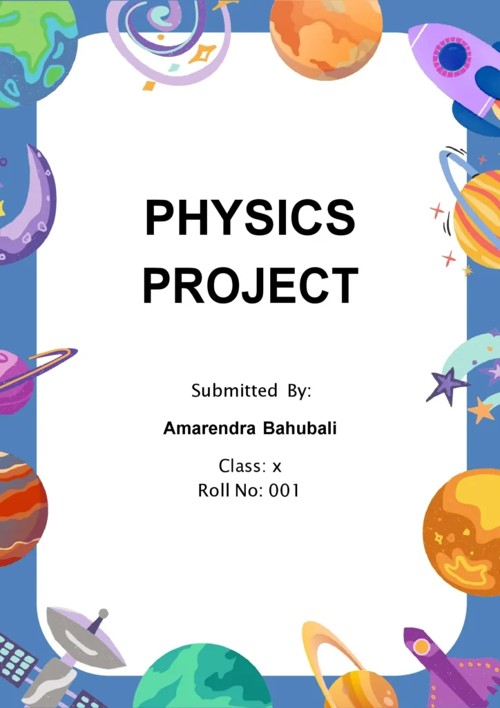 physics project front page 11