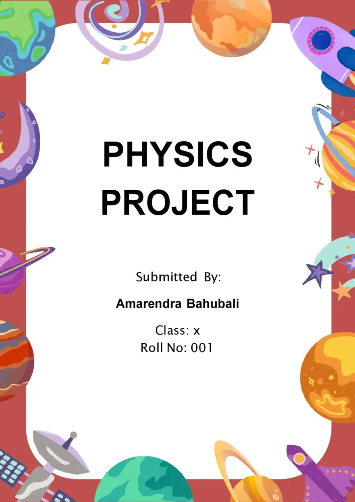 physics project front page 12