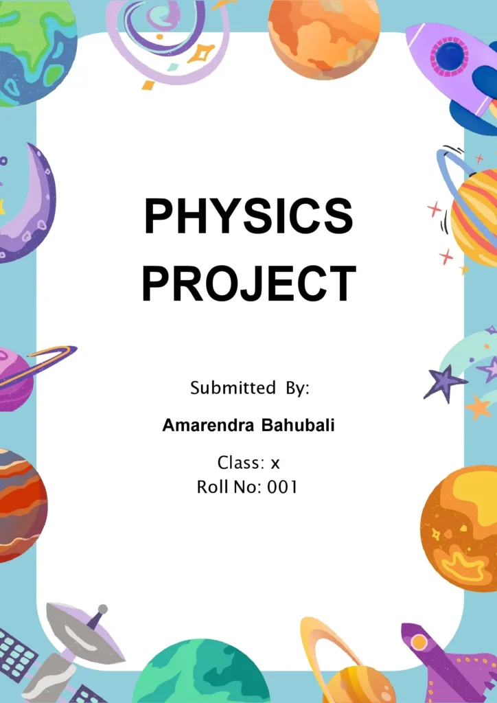 physics project front page 16