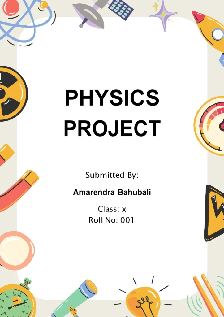 physics project front page 18