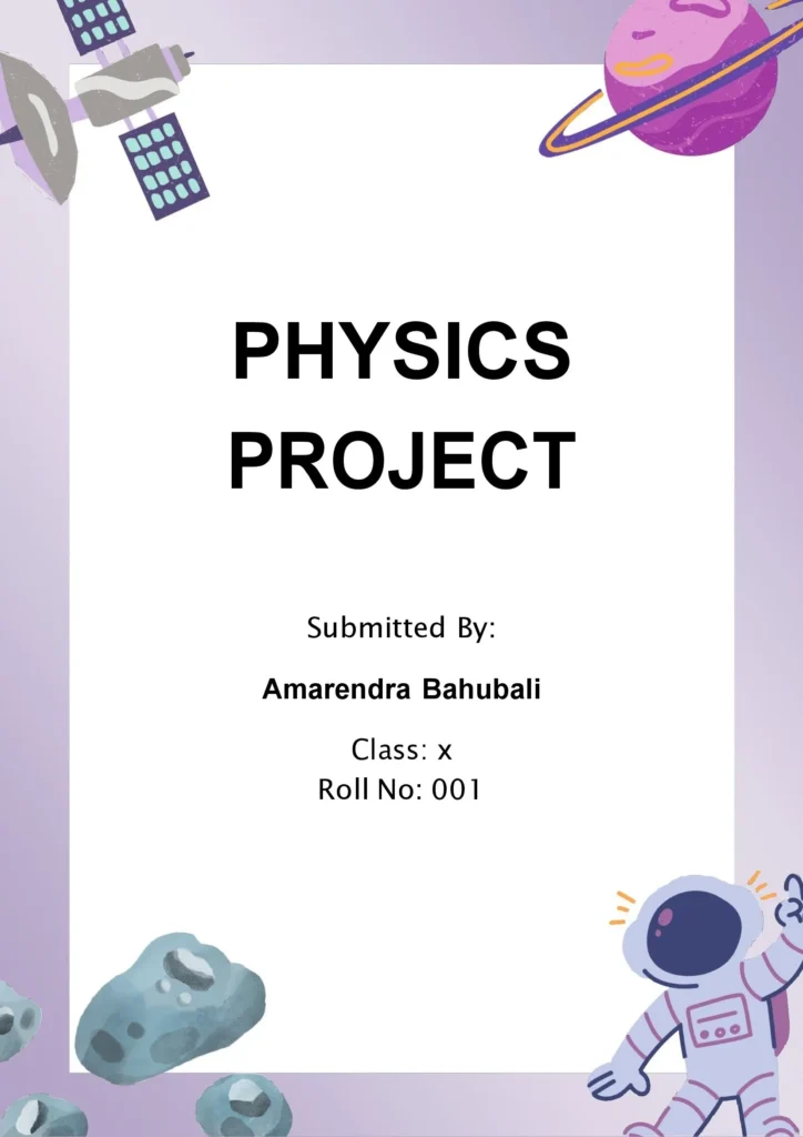 physics project front page 5